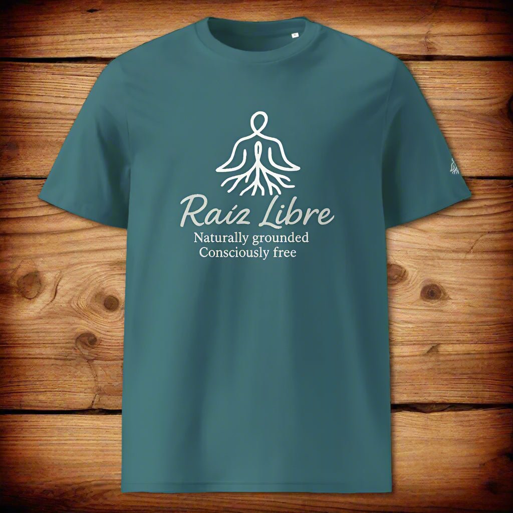 GOTS - Certified Vegan Unisex Tee – Softer Than Conventional Cotton, Guilt - Free - Intense Raíz - Raíz Libre