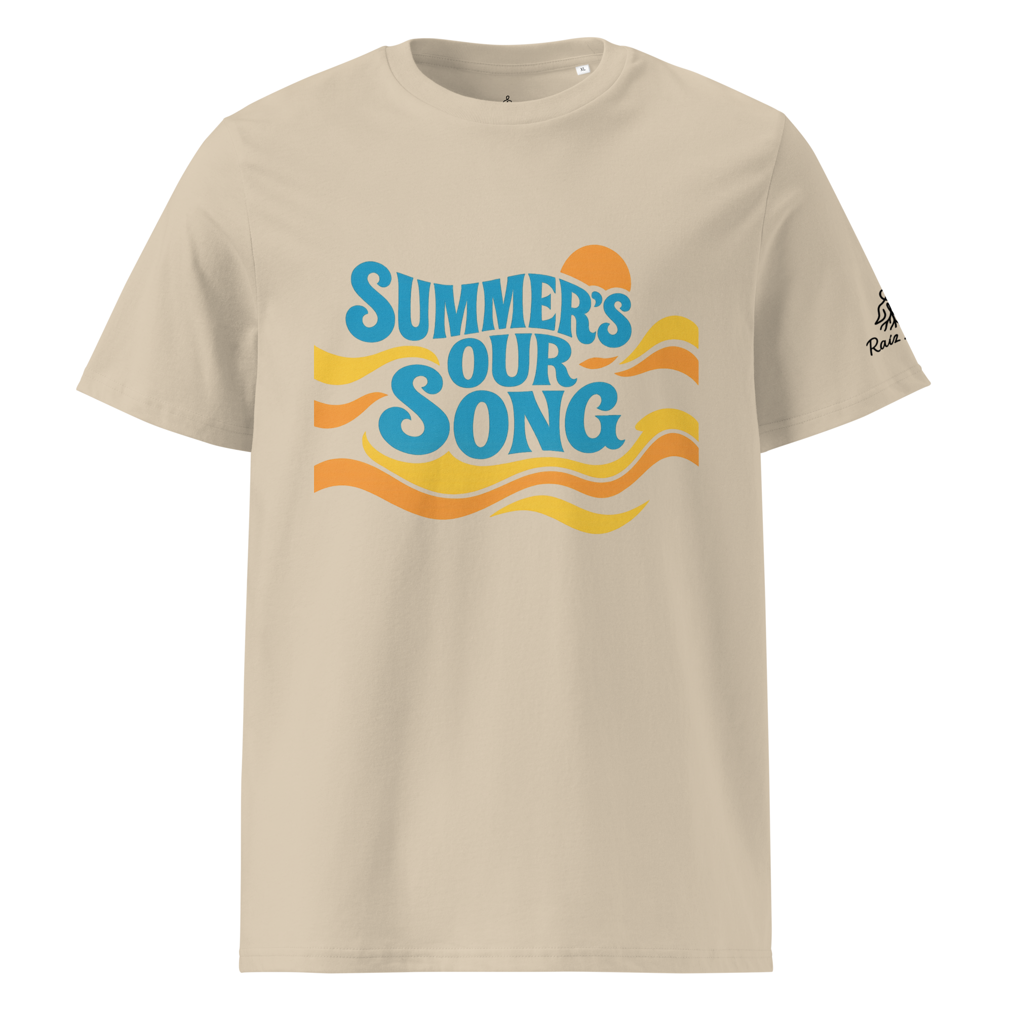 Organic certified cotton t-shirt Summerś our Song - Unisex - Light colours - Raíz Libre