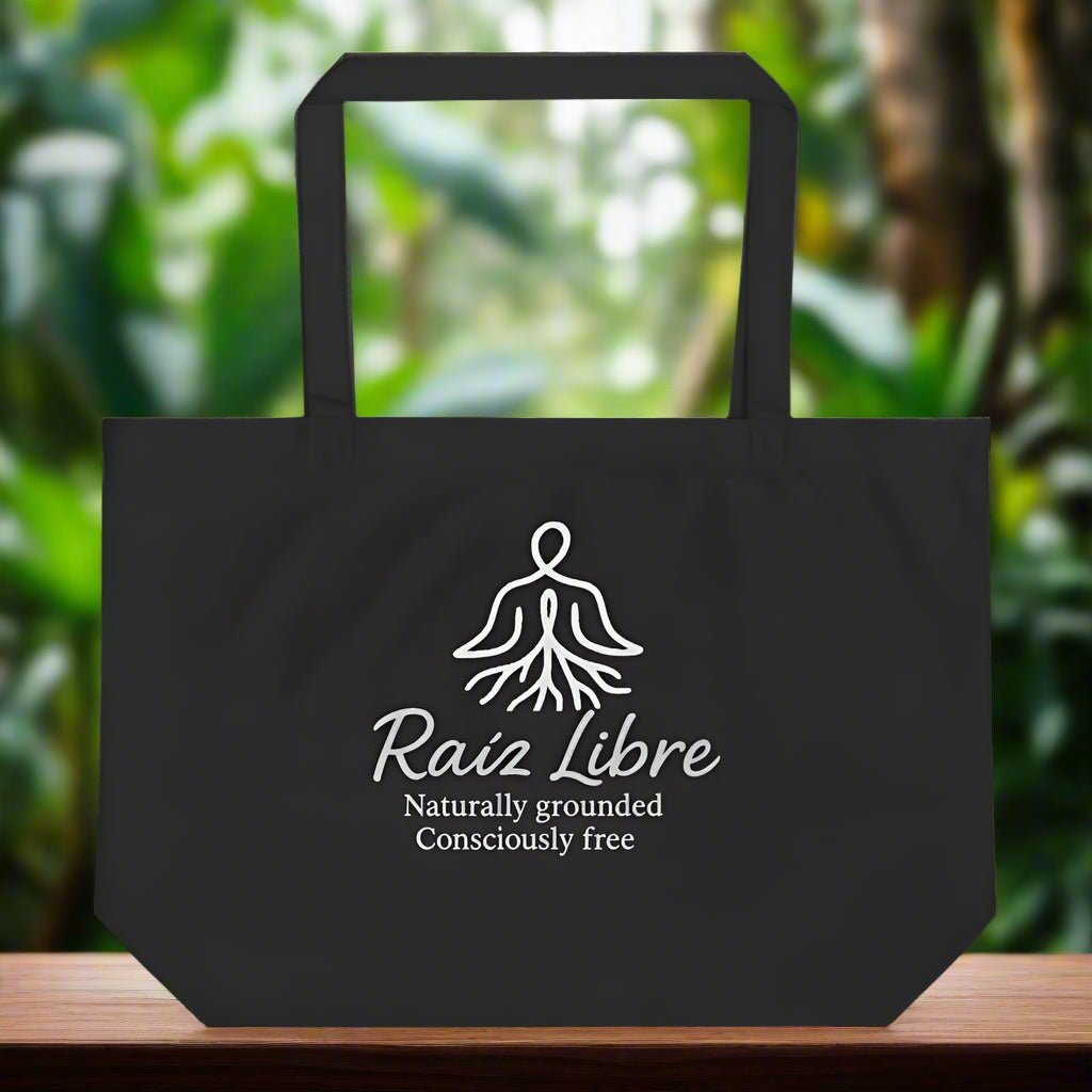 Large Eco Tote - Black Colour - Raíz Libre