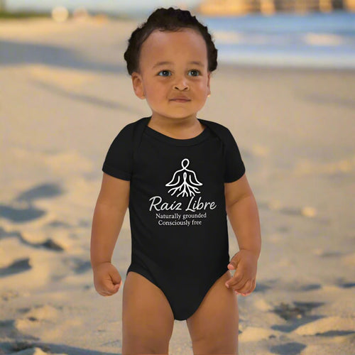 100% certified organic cotton Baby Bodysuit - Deep Raíz - Raíz Libre