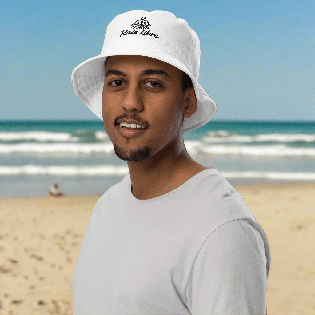 Organic Embroidered Bucket Hat - Raíz Viva - Raíz Libre