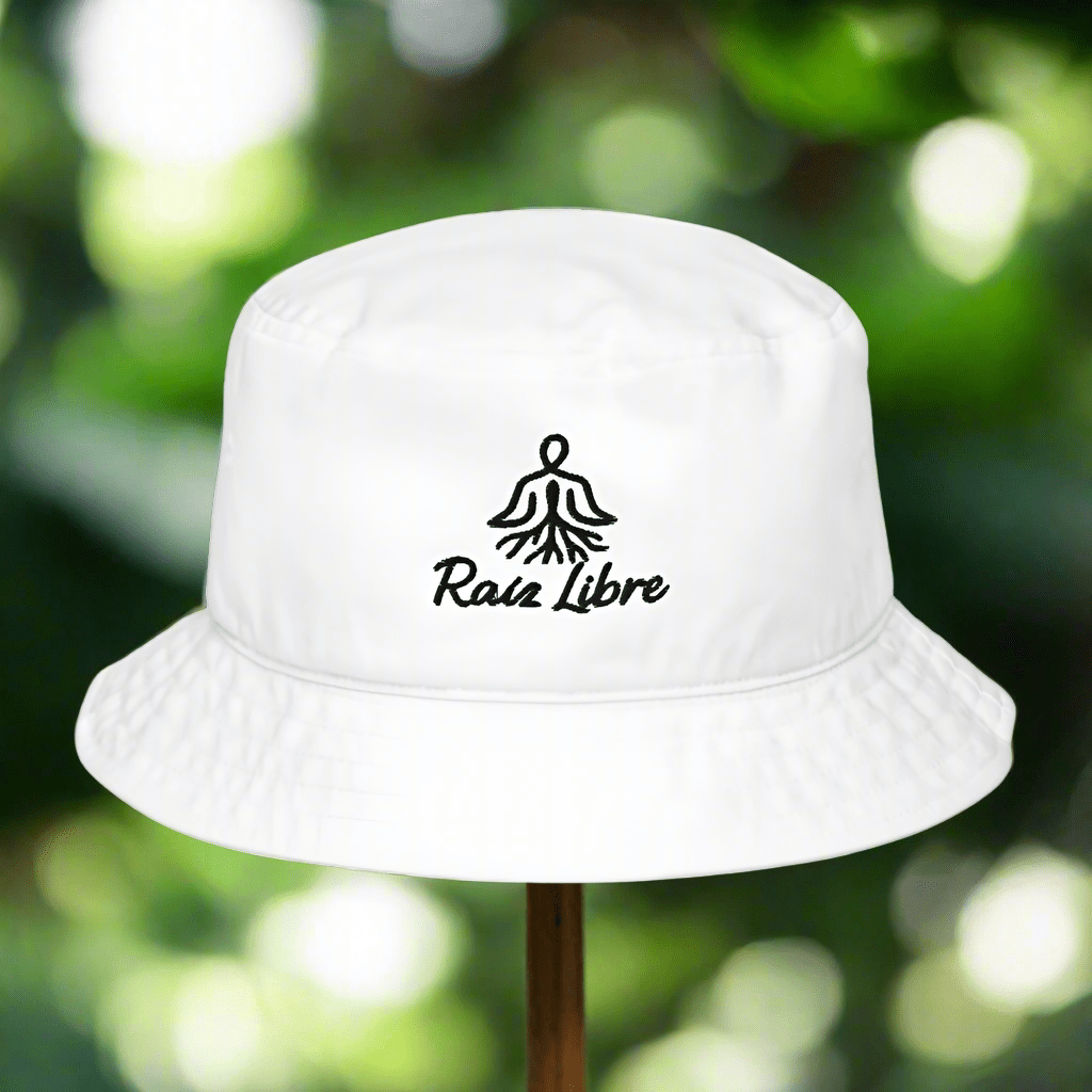 Organic Embroidered Bucket Hat - Raíz Viva - Raíz Libre