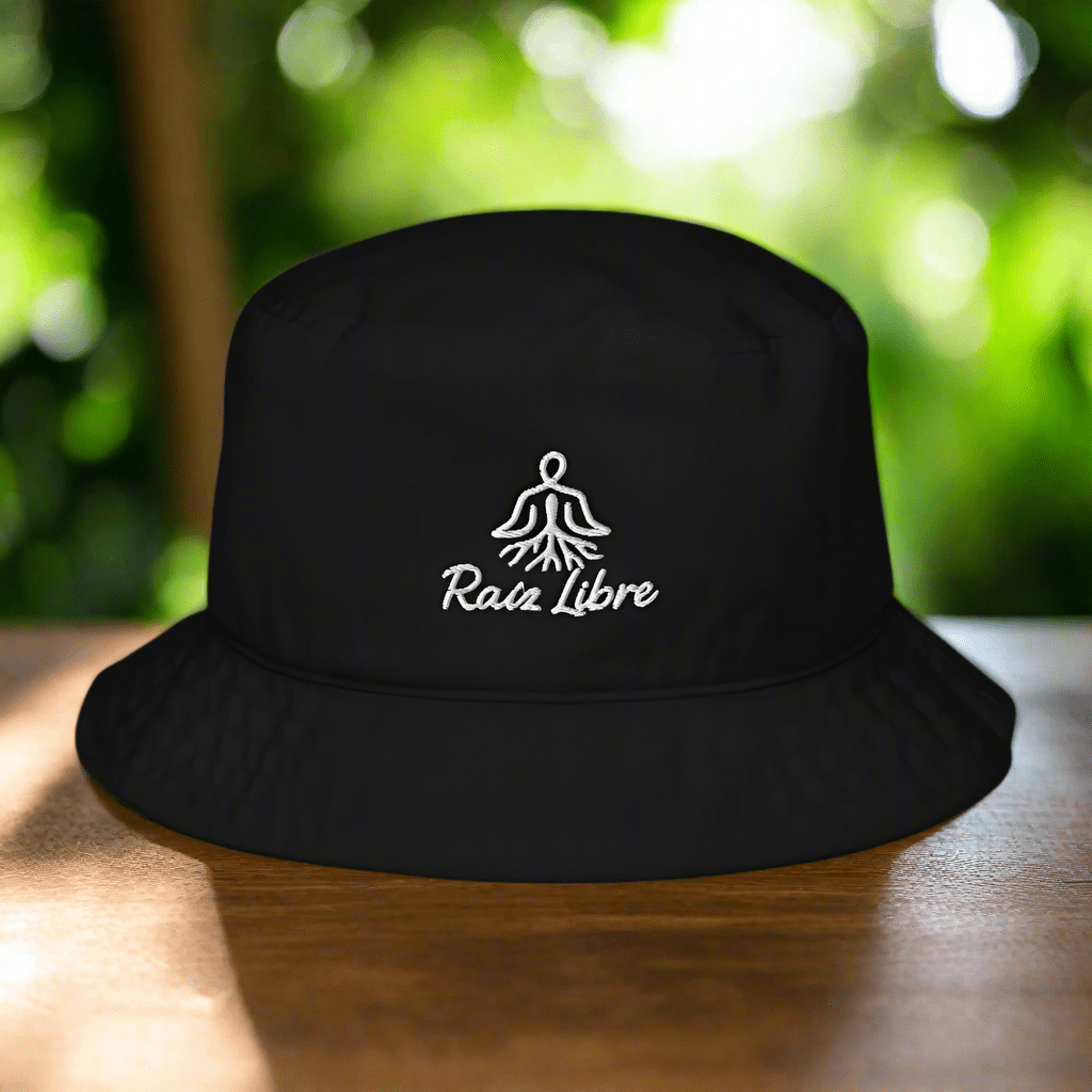 Organic Embroidered Bucket Hat - Raíz Profunda - Raíz Libre