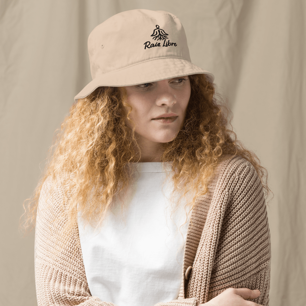 Organic Embroidered Bucket Hat - Raíz Viva - Raíz Libre