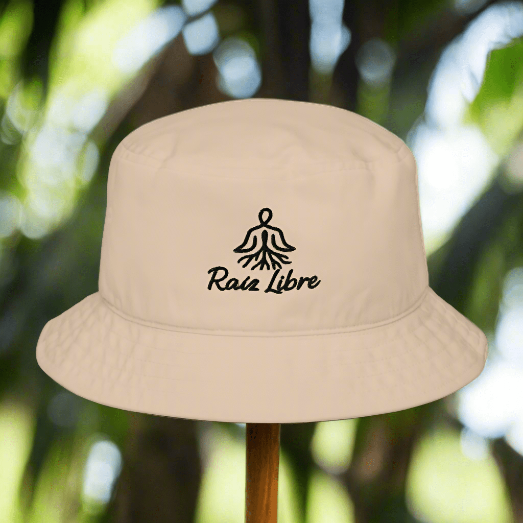 Organic Embroidered Bucket Hat - Raíz Viva - Raíz Libre