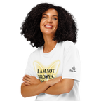 Inspirational organic ribbed neck white t-shirt - Whispers of Light Collection - Unisex - Raíz Libre